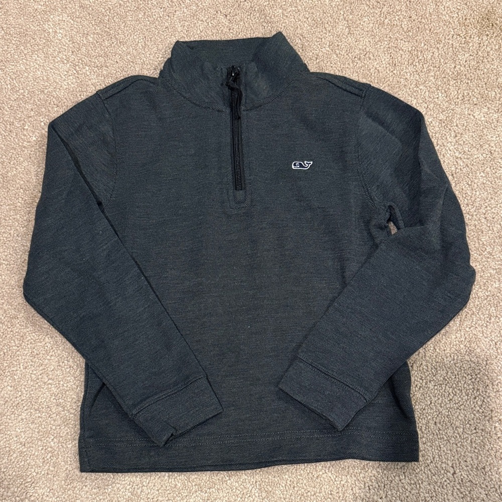 Vineyard Vines Kids Dark Gray Quarter-Zip Pullover